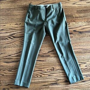 J. Crew Cameron Pants in Olive Wool